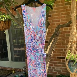 lilly pulitzer large shell wrap dress nwot